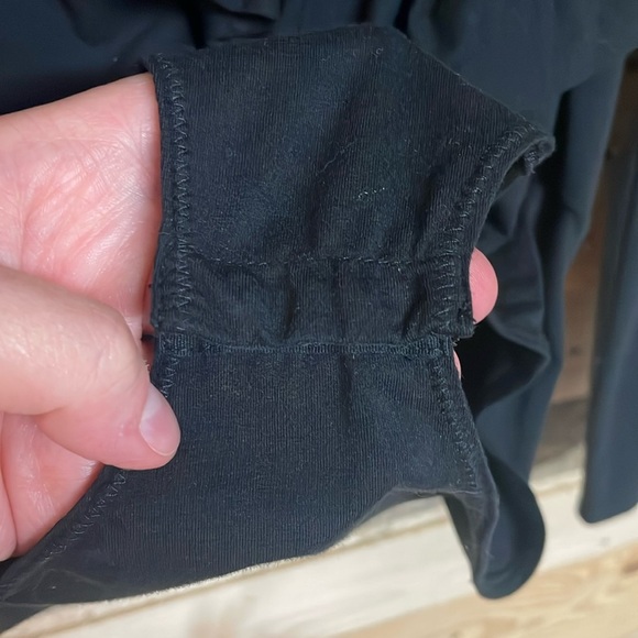J. Crew size Small Black Ruffled Wrap Soft & Stretchy Bodysuit with Snap Closure - Picture 6 of 9